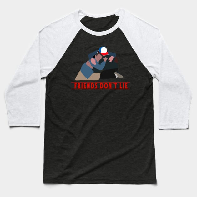 Friends Don't Lie Baseball T-Shirt by MinimalistTShirts